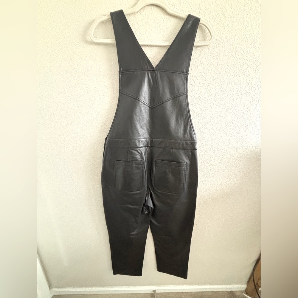 Anthropologie leather overalls - Picture 5 of 8